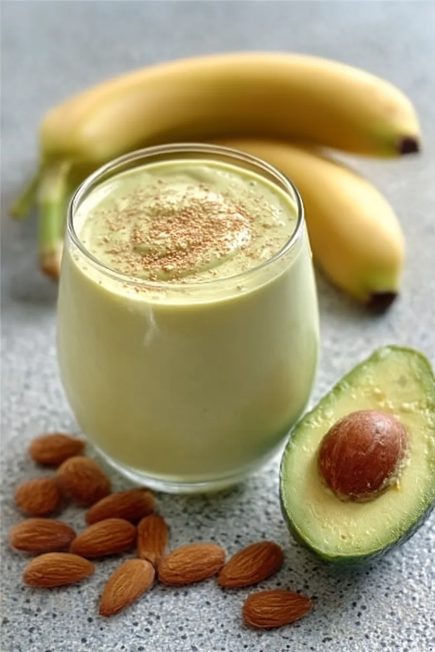 Almond Banana Avocado Smoothie – Creamy Protein and Fiber Boost