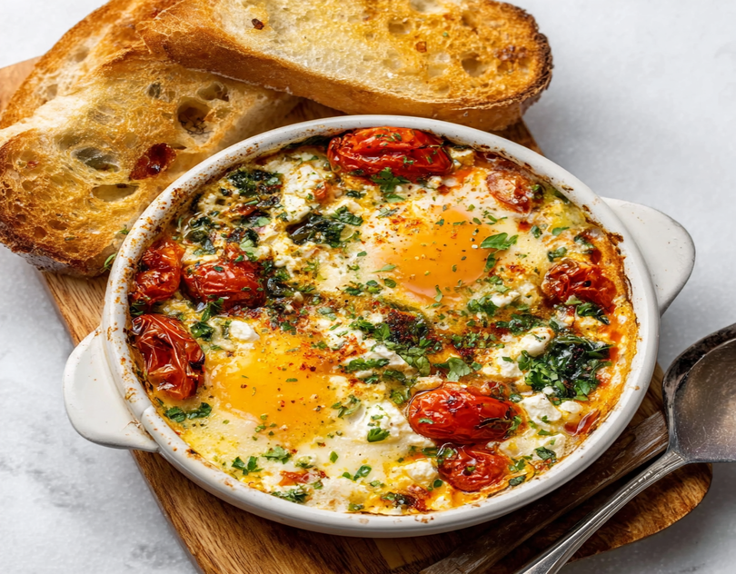 Best Mediterranean Baked Feta Eggs