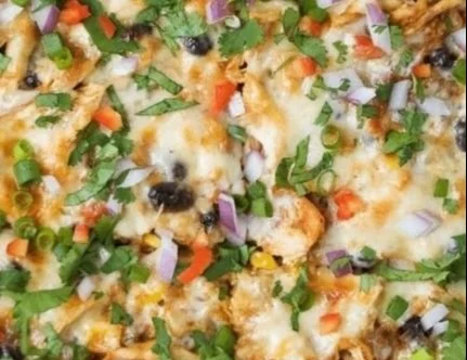 Delicious Chicken Burrito Casserole ready to serve