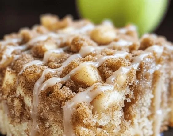 Delicious homemade Apple Crumb Cake with a buttery crumb topping