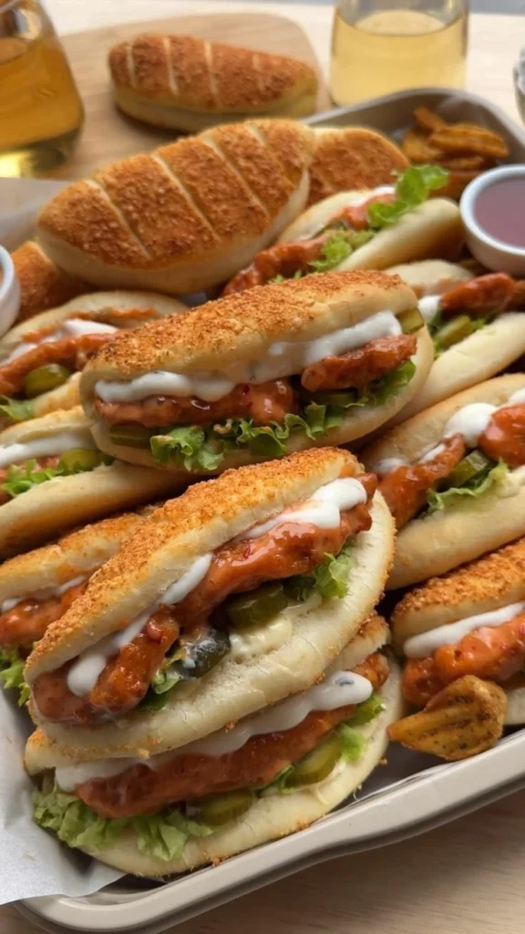 Dynamite chicken buns filled with flavorful chicken and spices