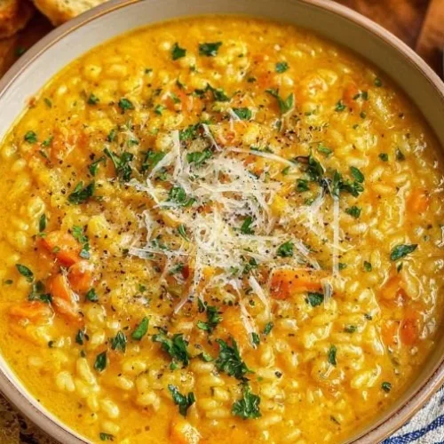 Delicious bowl of Italian Penicillin Soup with fresh herbs and ingredients
