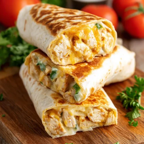 Irresistible Cheesy Chicken Alfredo Wraps Recipe Everyone Loves