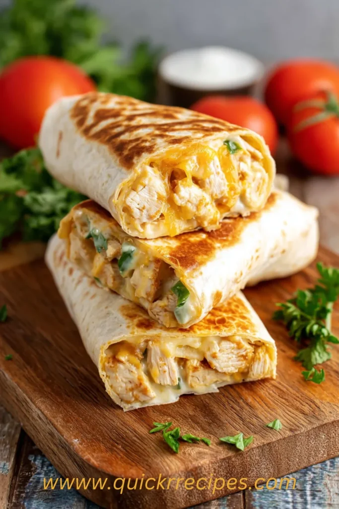 Irresistible Cheesy Chicken Alfredo Wraps Recipe Everyone Loves