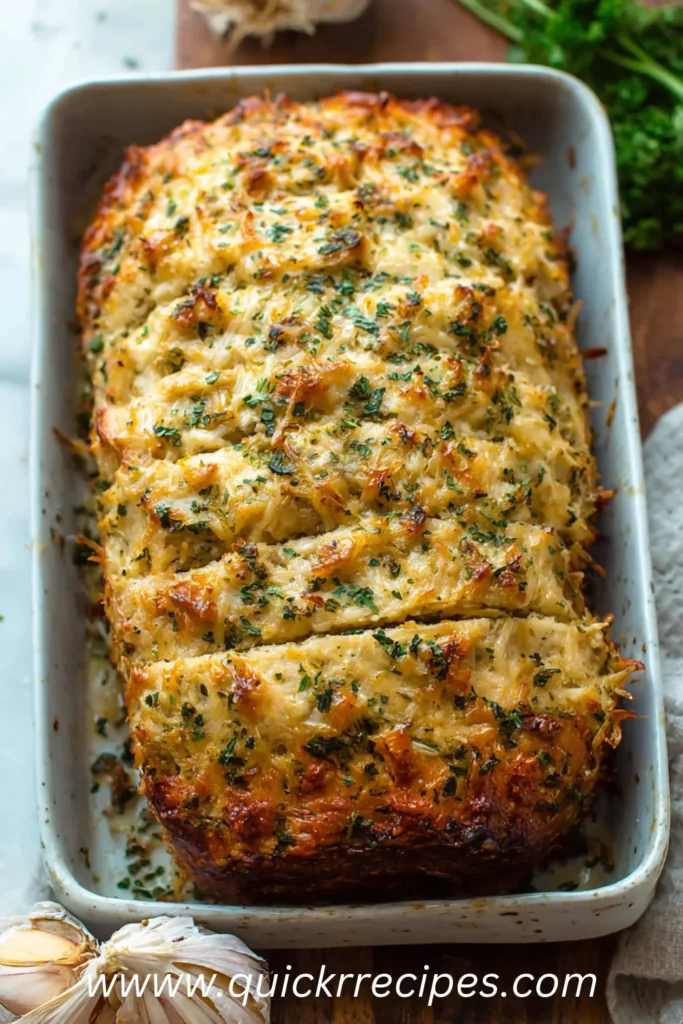 fast Garlic Parmesan Chicken Meatloaf
